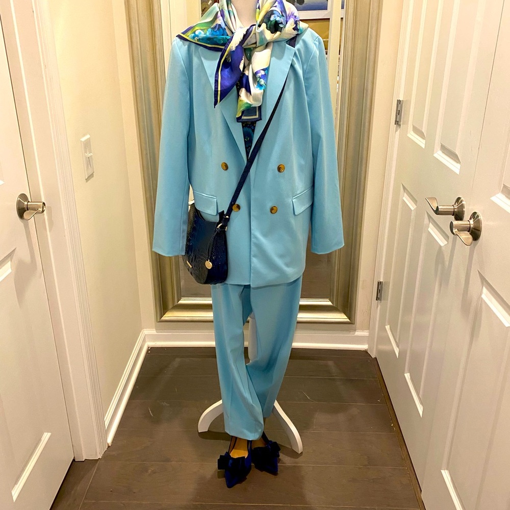 Talbots Turquoise Pants Size 16 fully lined with pockets